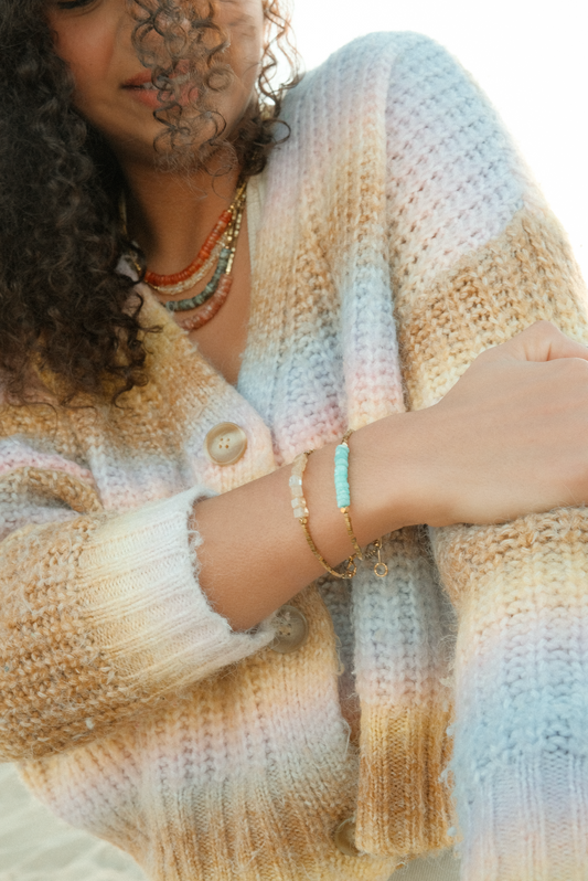 Bracelet Luma en pierres naturelles citrine et amazonite