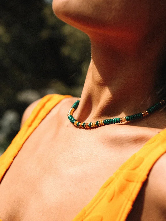Collier California N°4 Socool, bijou fantaisie bohème en pierres naturelles fait main Arcachon