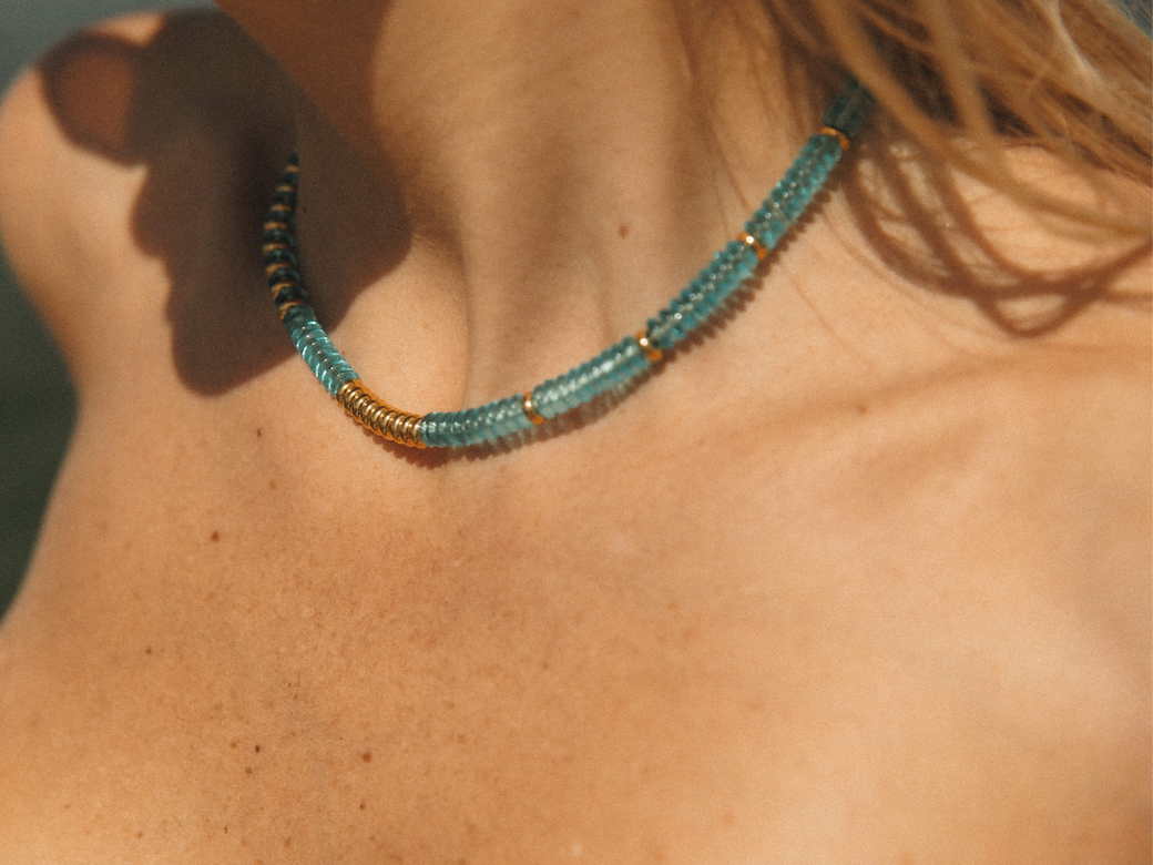 Collier California N°9 Socool, bijou fantaisie bohème en perles de verre fait main Arcachon