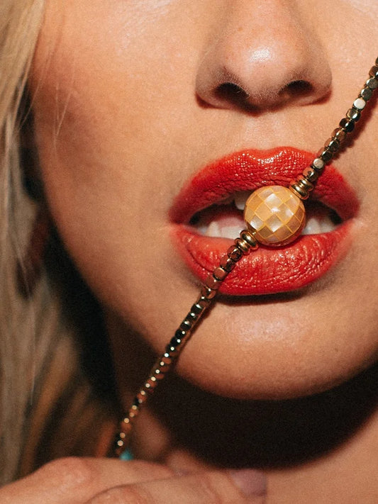 Collier Party Socool en hématite et perle en nacre