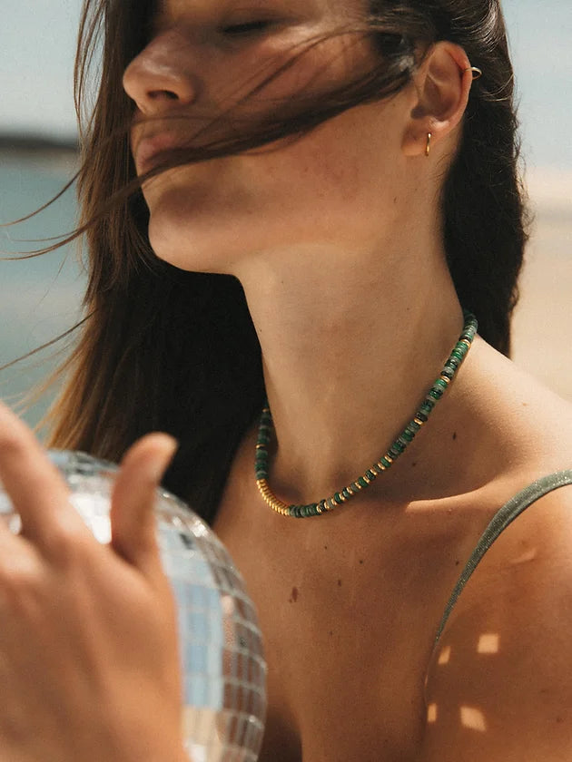 Collier California N°3 Socool, bijou fantaisie bohème en pierres naturelles fait main Arcachon
