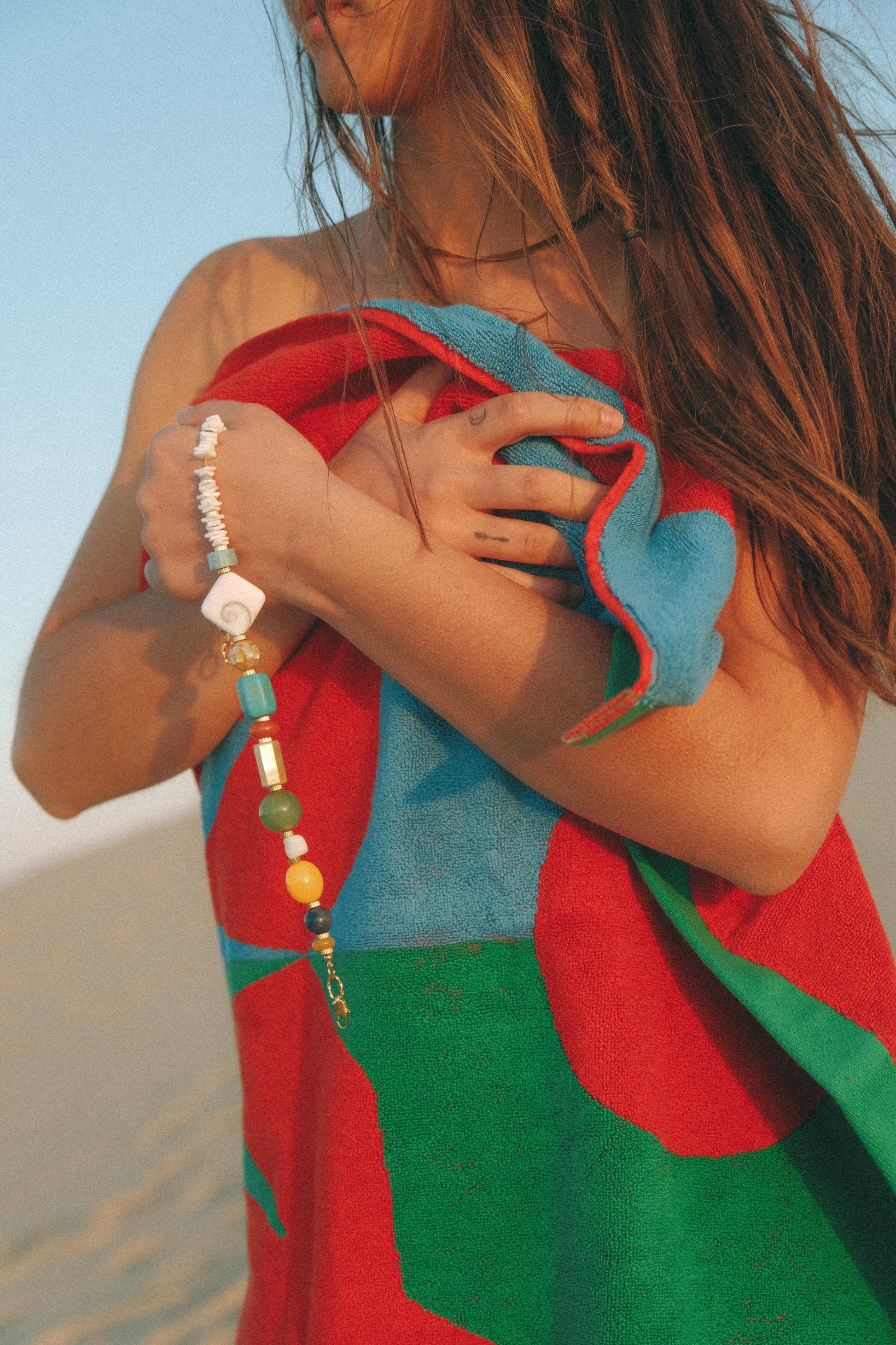 Collier Horizon Socool, bijou fantaisie bohème en coquillages et pierres vintage fait main Arcachon